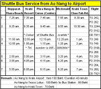 Shuttle Bus Krabi Airport - Public Services